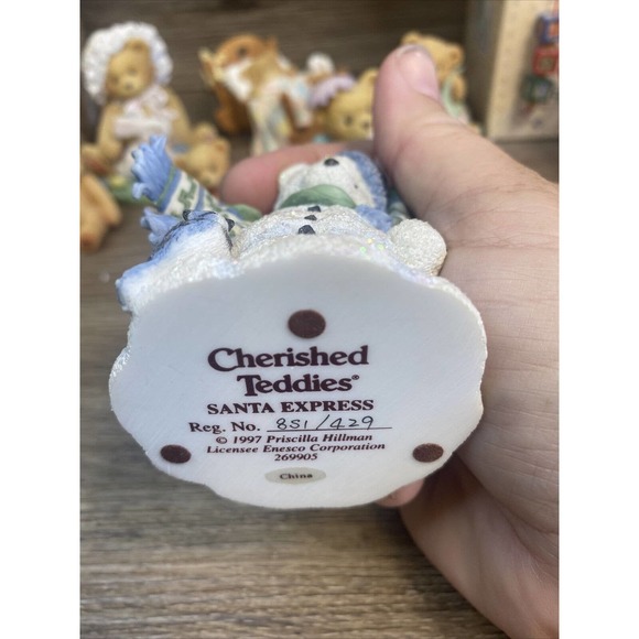 Lot Of 10 Enesco Cherished Teddies From 1992 to 1998, 2 Boxes Birthday, Carousel - Picture 8 of 16